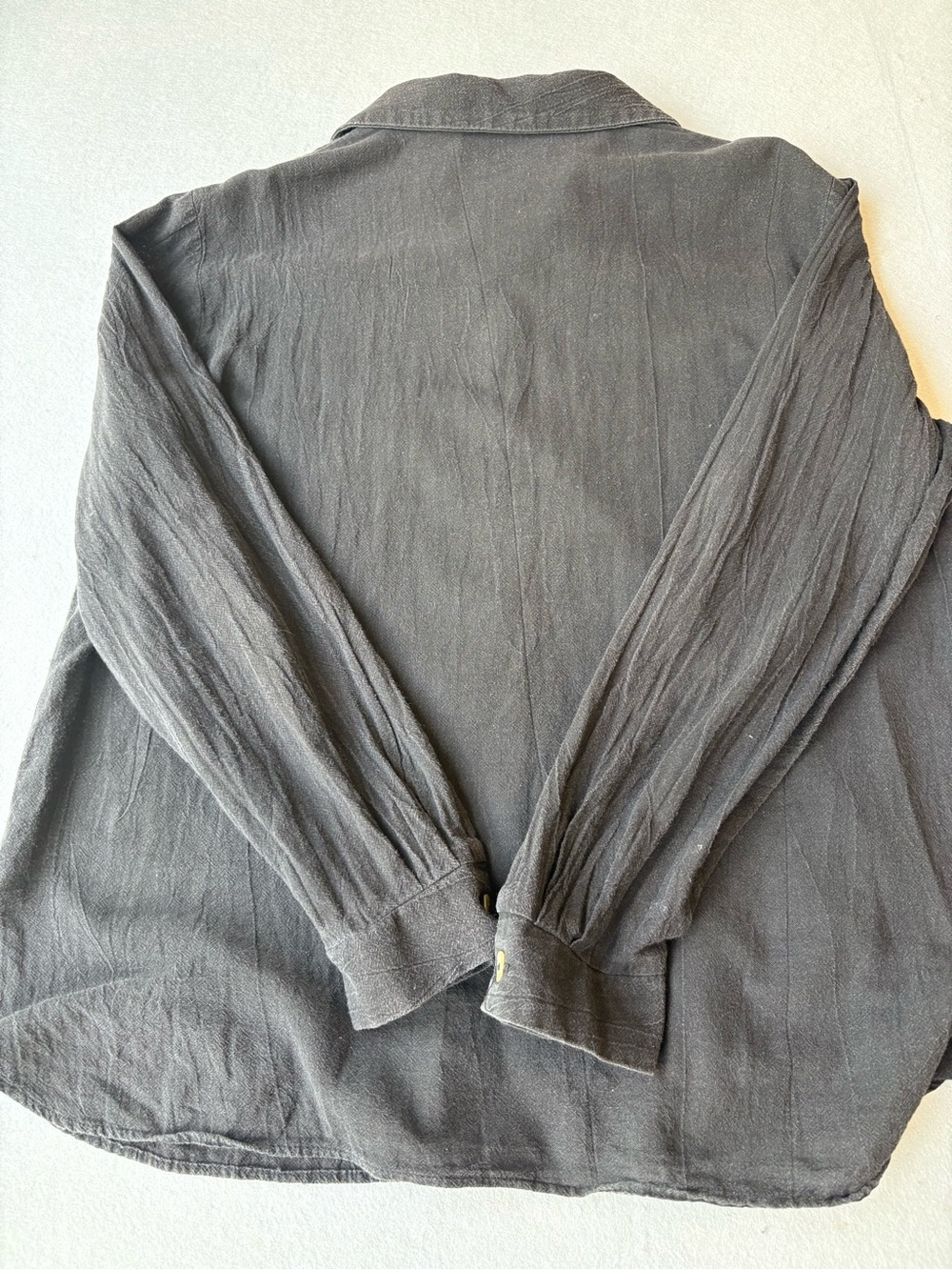 True Vintage Made in USA Susan Graver Women’s textured 100% cotton Button-Down - Picture 6 of 7